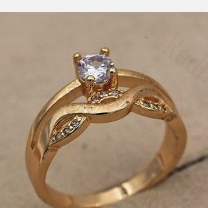 New 18kt gold filled cz ring
